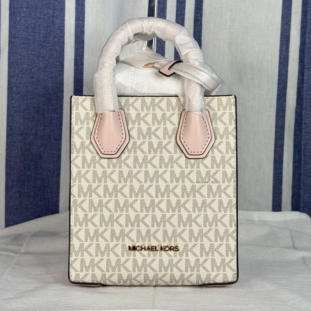 Michael Kors Mercer Extra-Small Logo & Leather Crossbody Bag, MSRP $348, NWT